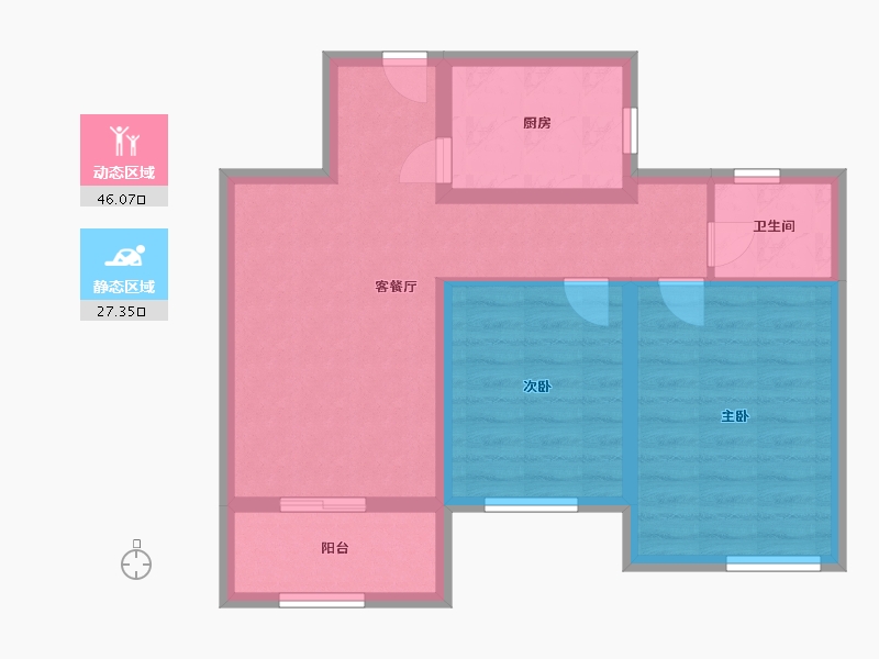 上海-上海市-中建悦坊-64.87-户型库-动静分区