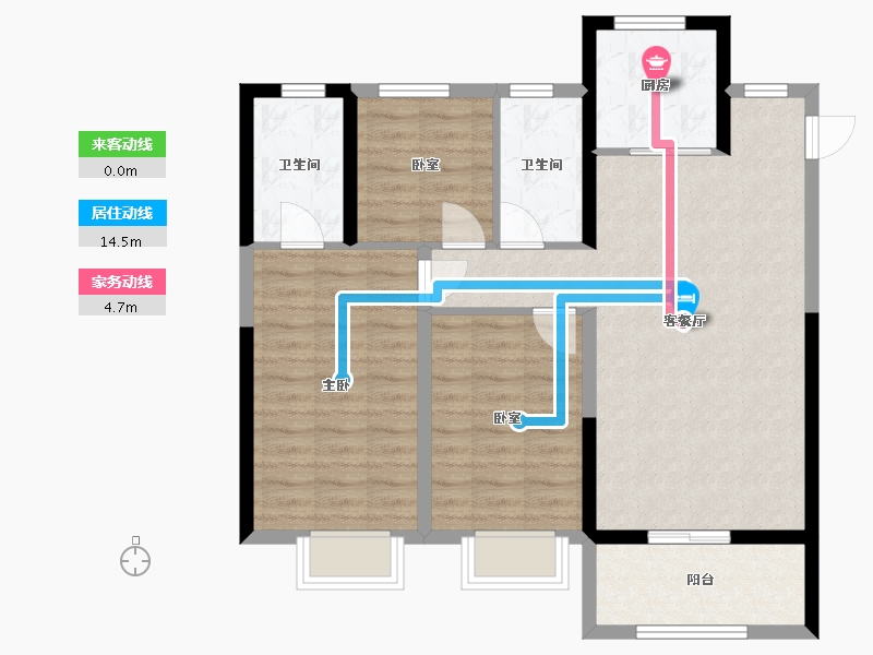 陕西省-西安市-苏宁云著-93.00-户型库-动静线