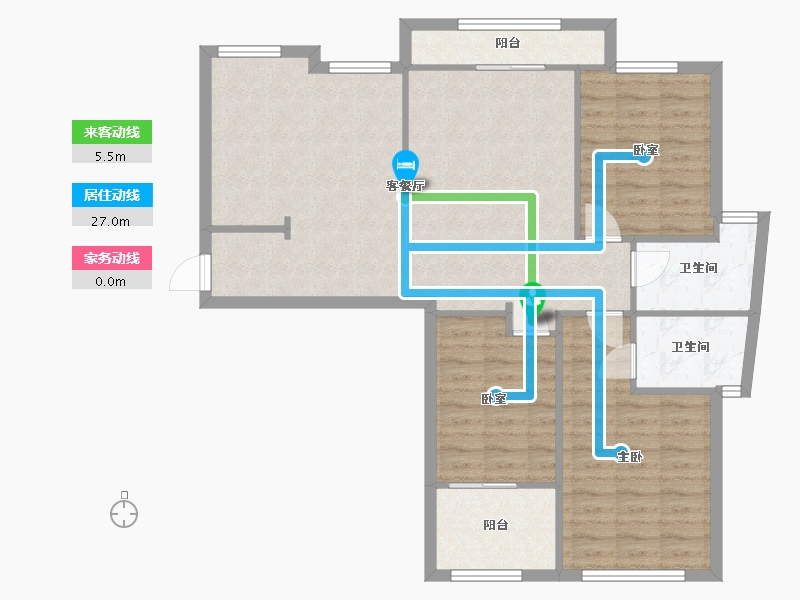 福建省-福州市-群升江山城-106.00-户型库-动静线