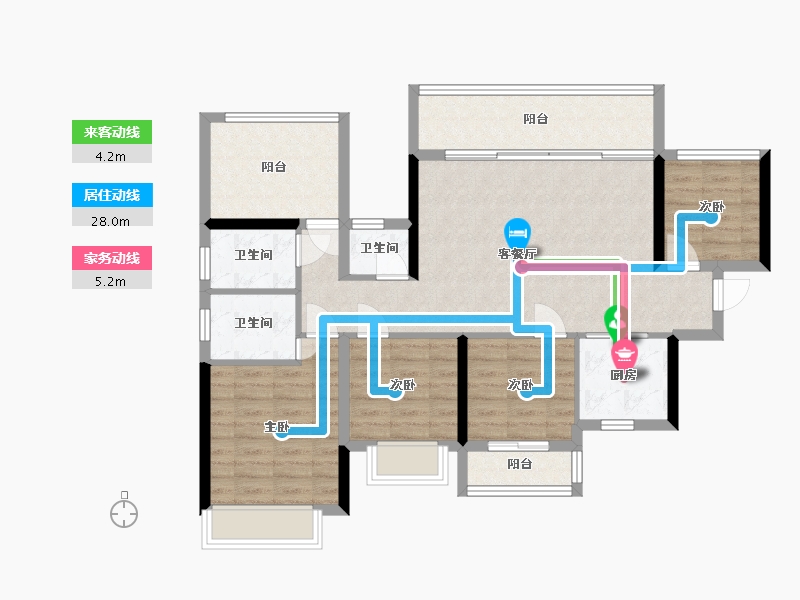 广西壮族自治区-南宁市-银光御品-110.00-户型库-动静线