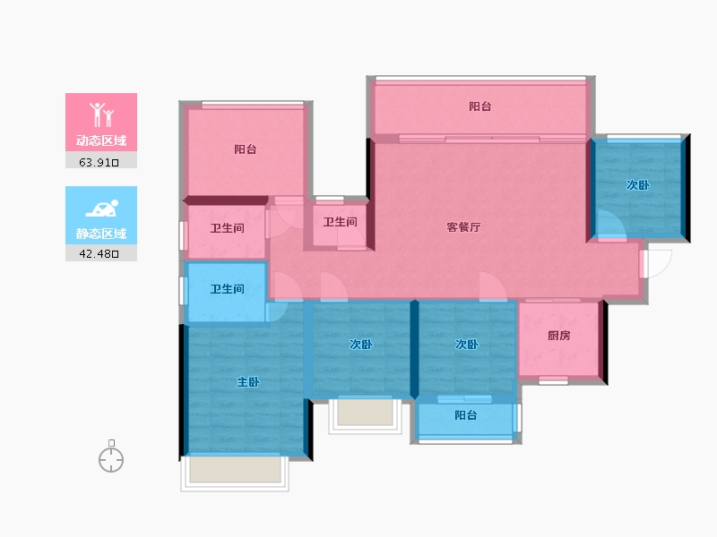 广西壮族自治区-南宁市-银光御品-110.00-户型库-动静分区