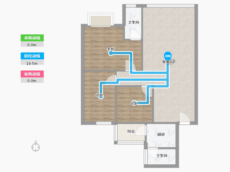 广东省-佛山市-碧翠豪城-73.88-户型库-动静线