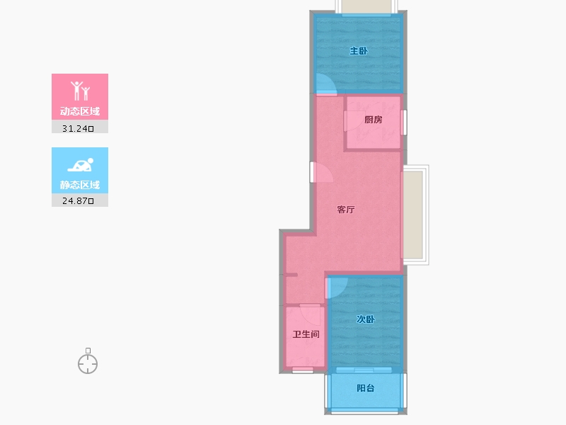 北京-北京市-天怡家园-49.17-户型库-动静分区