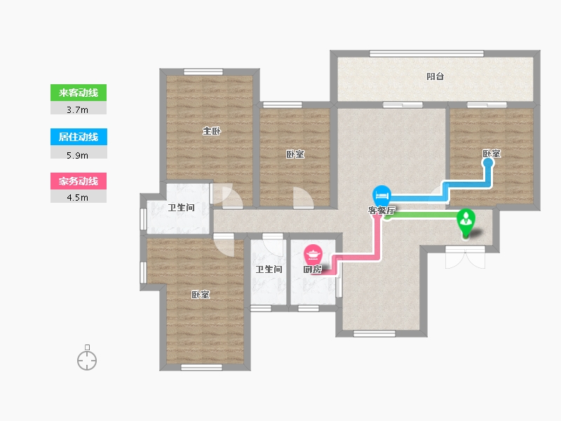 福建省-福州市-福清保利金香槟-150.00-户型库-动静线