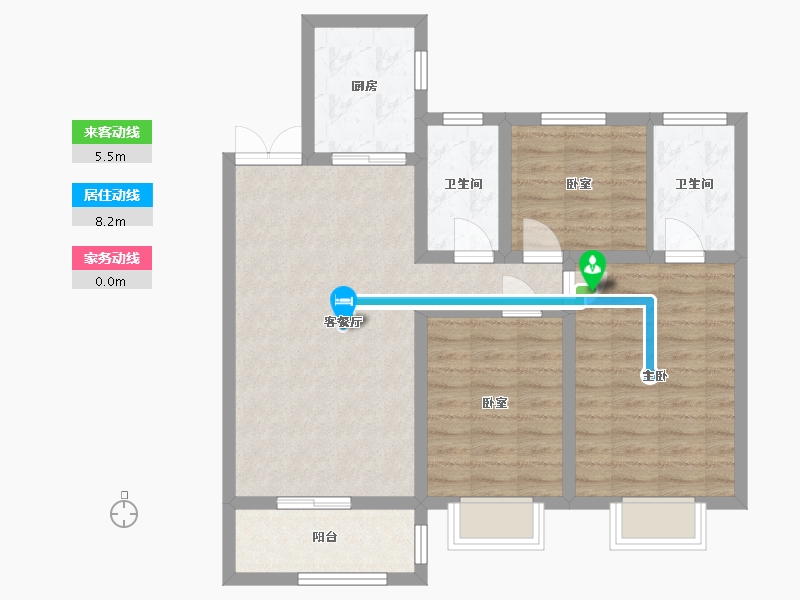 山西省-长治市-滨河中心城-91.00-户型库-动静线