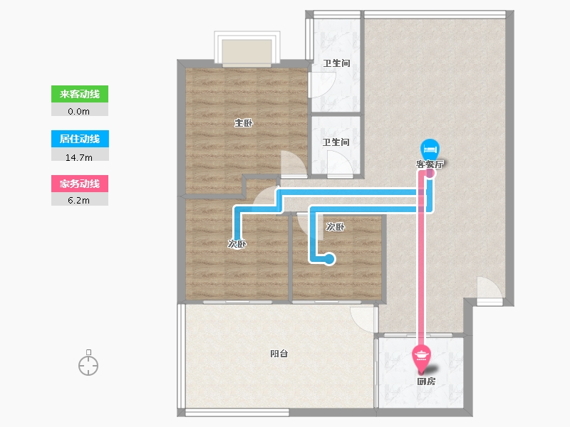 广东省-佛山市-碧翠豪城-99.95-户型库-动静线