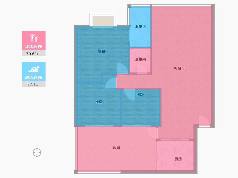 广东省-佛山市-碧翠豪城-99.95-户型库-动静分区