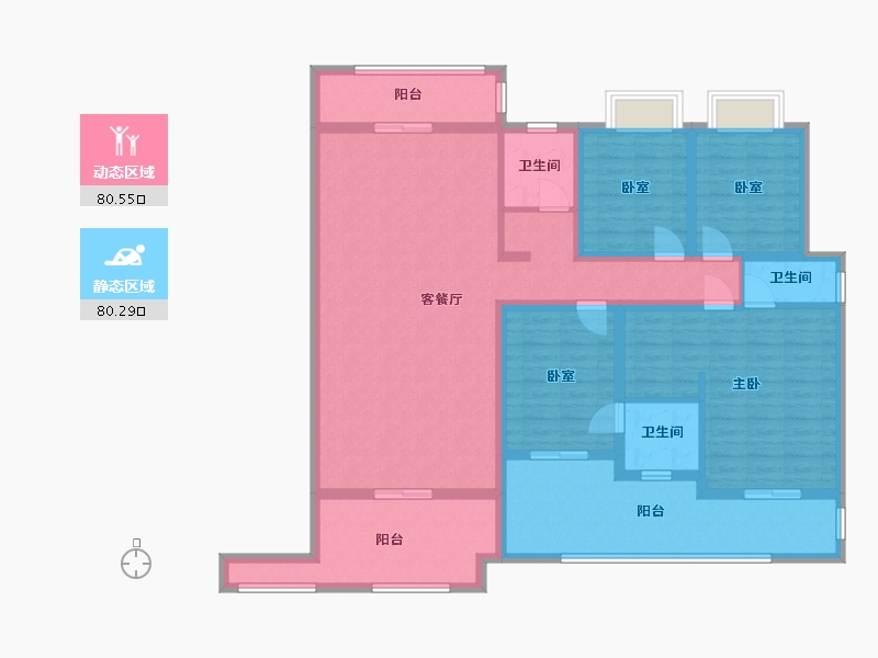 贵州省-遵义市-中建幸福城-160.00-户型库-动静分区