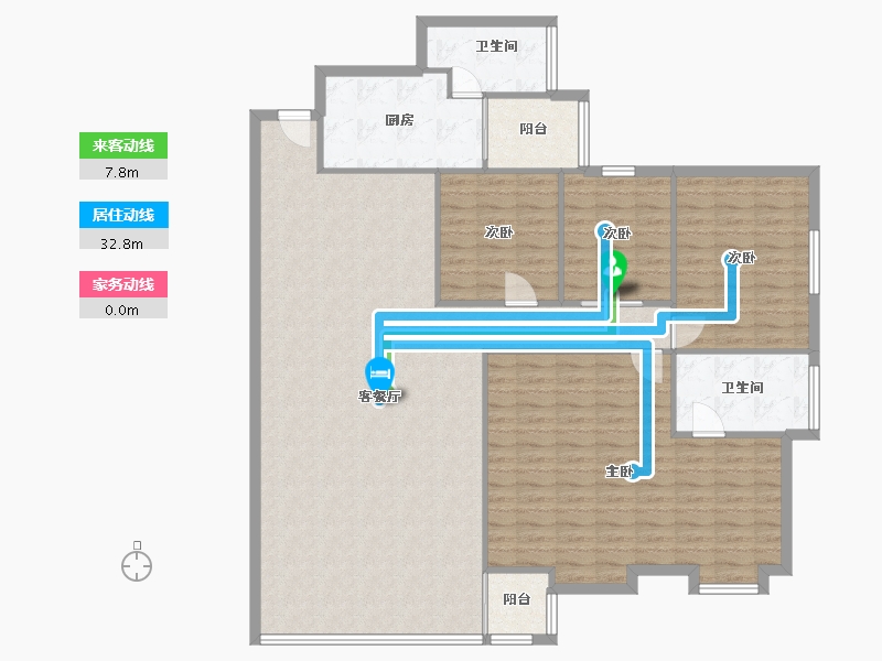 广东省-佛山市-碧翠豪城-152.18-户型库-动静线