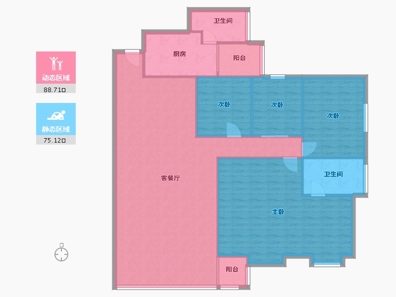 广东省-佛山市-碧翠豪城-152.18-户型库-动静分区