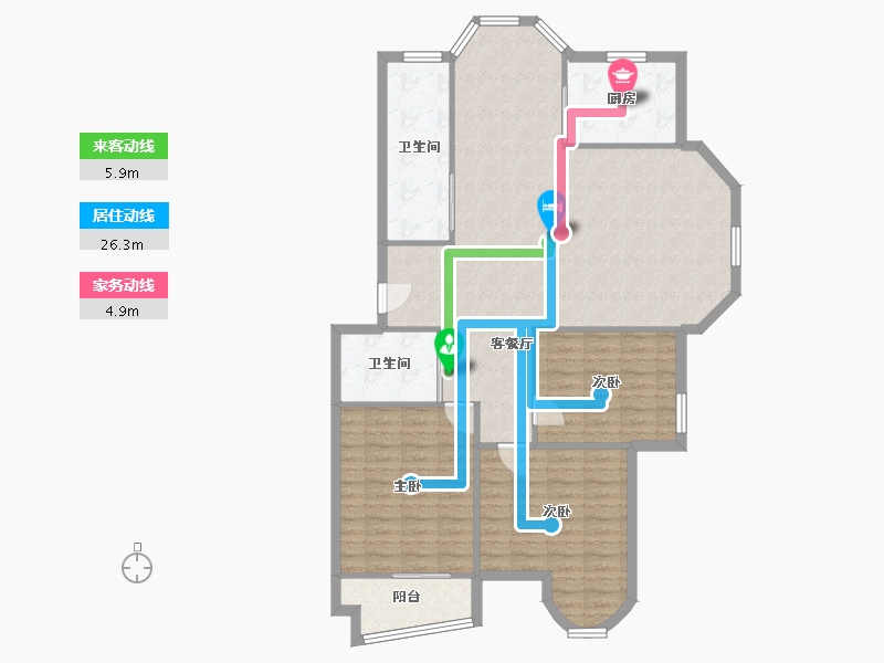 安徽省-芜湖市-滨江翠竹园-114.56-户型库-动静线