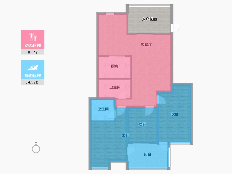 福建省-福州市-融信第一城-102.77-户型库-动静分区