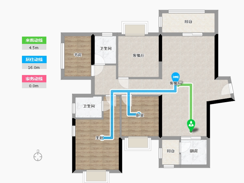 广西壮族自治区-南宁市-大都皓园-96.00-户型库-动静线