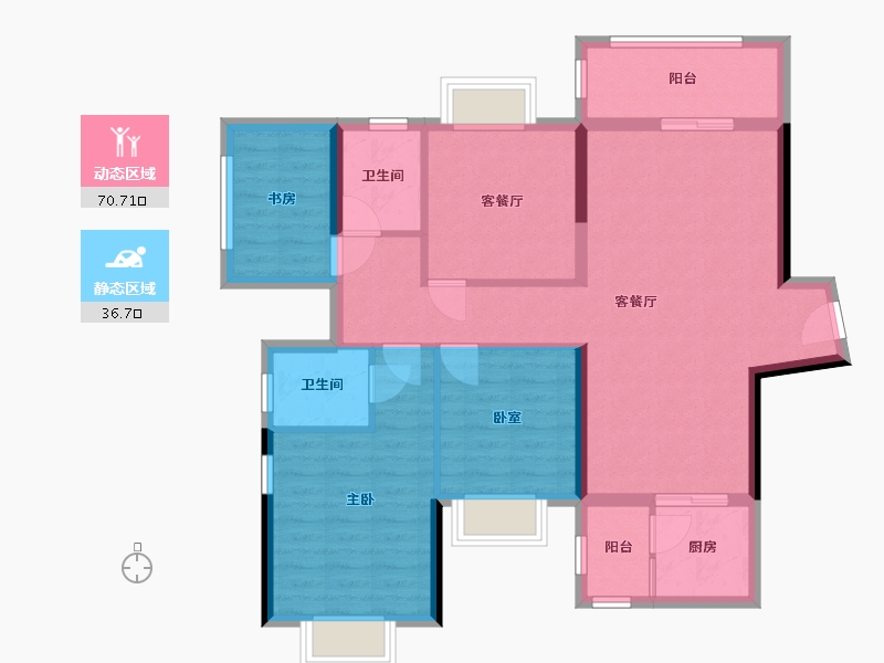 广西壮族自治区-南宁市-大都皓园-96.00-户型库-动静分区