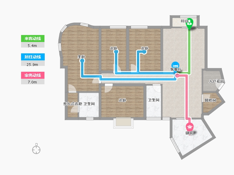 四川省-成都市-银都花园-130.41-户型库-动静线