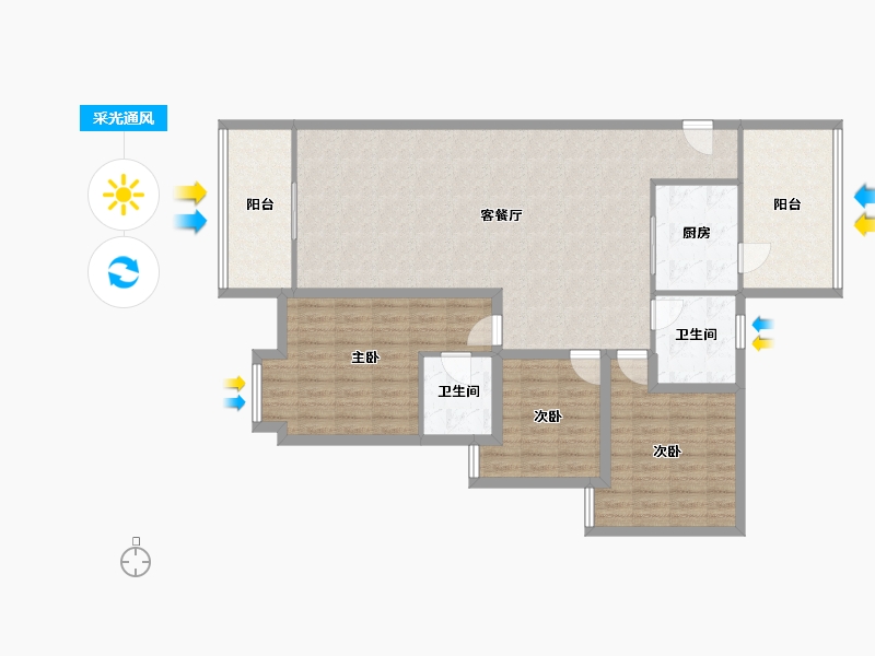 四川省-成都市-温哥华南苑-118.12-户型库-采光通风