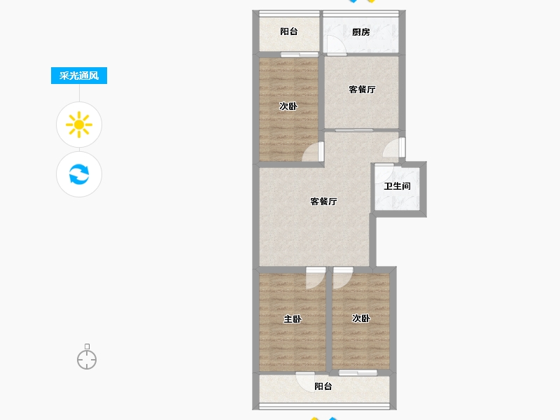 山东省-济南市-百花小区-77.10-户型库-采光通风