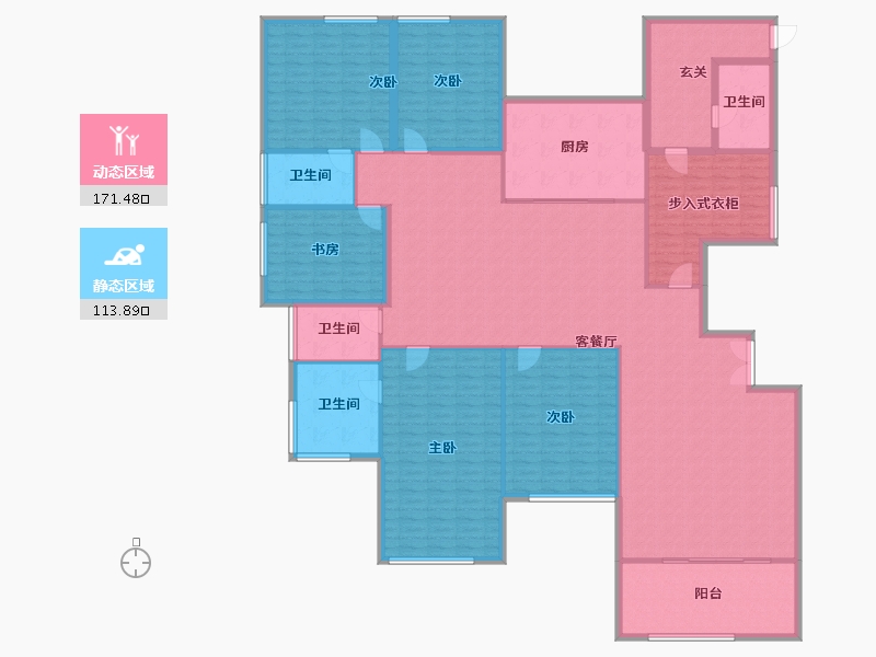 广东省-潮州市-海逸壹号-264.65-户型库-动静分区