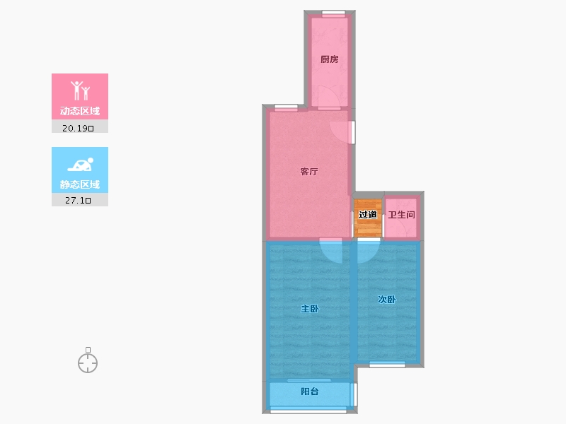 北京-北京市-慧华苑-42.66-户型库-动静分区