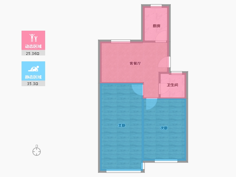 江苏省-无锡市-新桥花园-55.00-户型库-动静分区