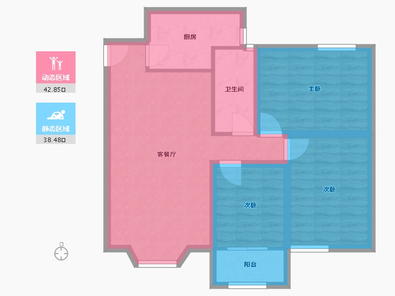 四川省-成都市-欣民苑-72.35-户型库-动静分区