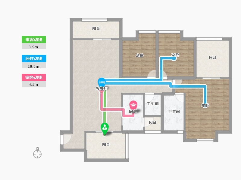 四川省-成都市-温哥华南苑-110.74-户型库-动静线