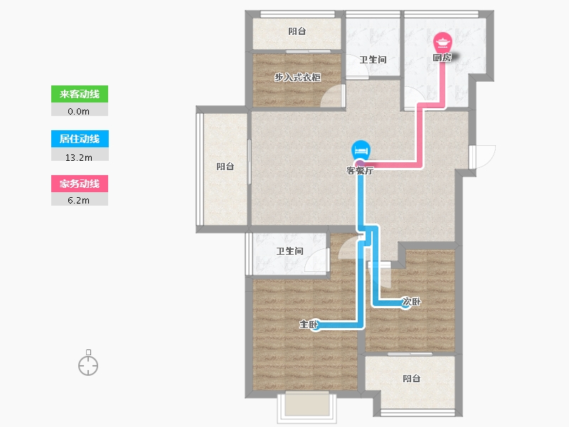 江苏省-常州市-弘阳上城-90.85-户型库-动静线