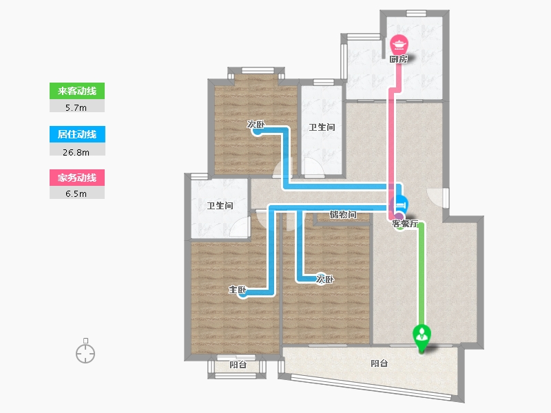 江苏省-无锡市-红山花园-120.30-户型库-动静线