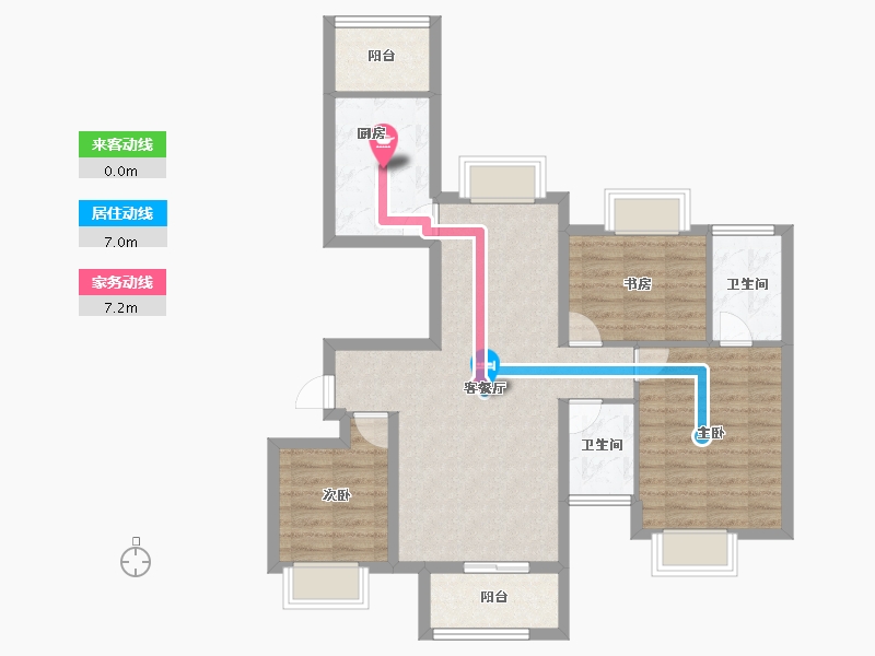 湖南省-常德市-香江悦府-82.46-户型库-动静线