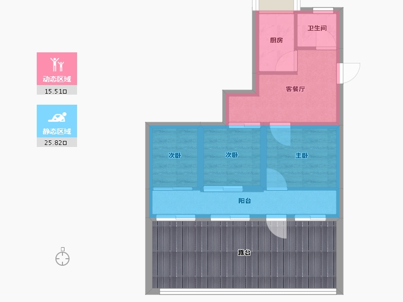 山东省-济南市-七里河小区-54.80-户型库-动静分区