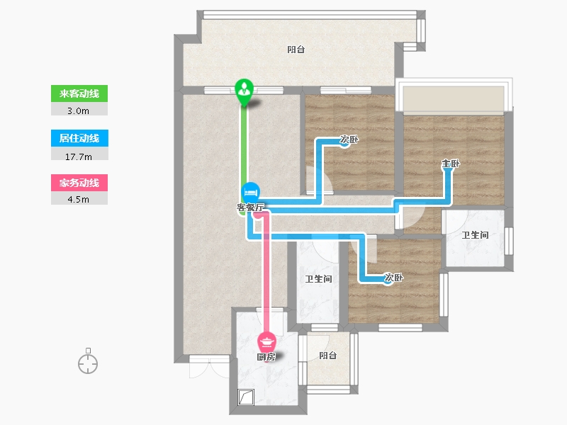 四川省-遂宁市-四川省大英县璟悦湾-85.00-户型库-动静线