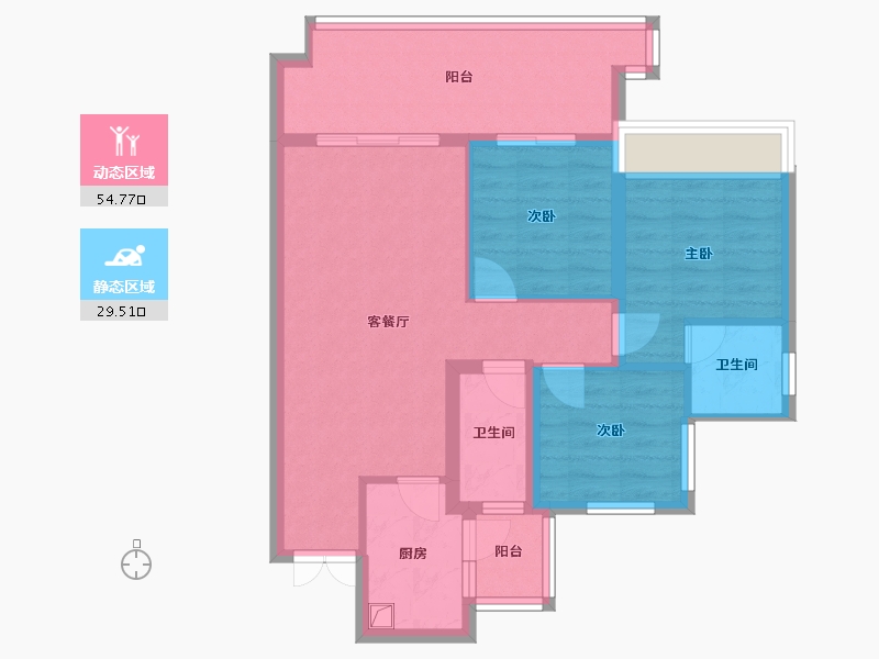 四川省-遂宁市-四川省大英县璟悦湾-85.00-户型库-动静分区