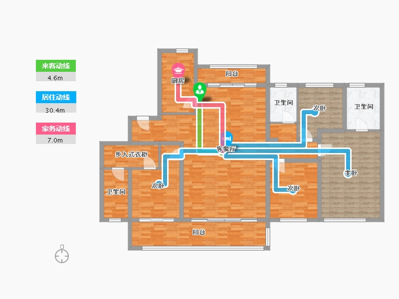 山东省-济宁市-幸福里嘉苑-148.96-户型库-动静线