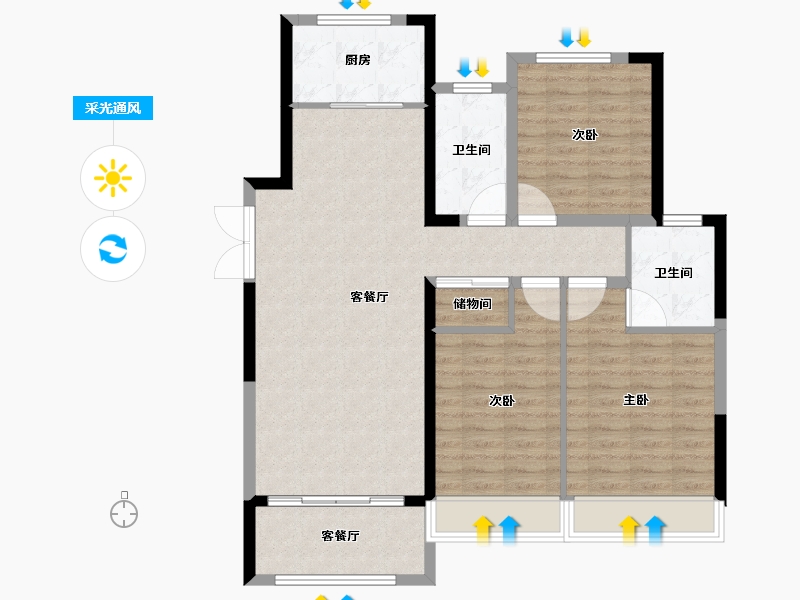 河南省-商丘市-京都九如府-102.00-户型库-采光通风