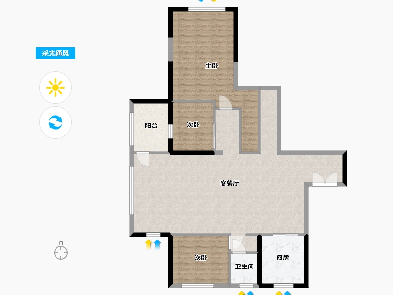 湖南省-长沙市-建发央著-120.00-户型库-采光通风