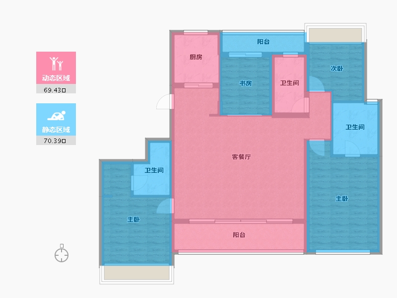 浙江省-杭州市-时代滨江丹枫四季-132.00-户型库-动静分区