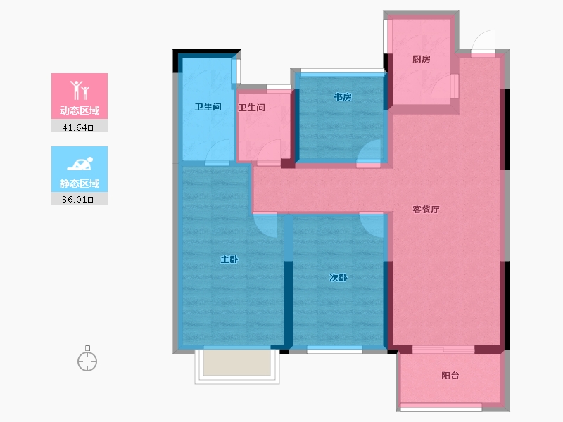 浙江省-嘉兴市-石榴清水湾-67.99-户型库-动静分区