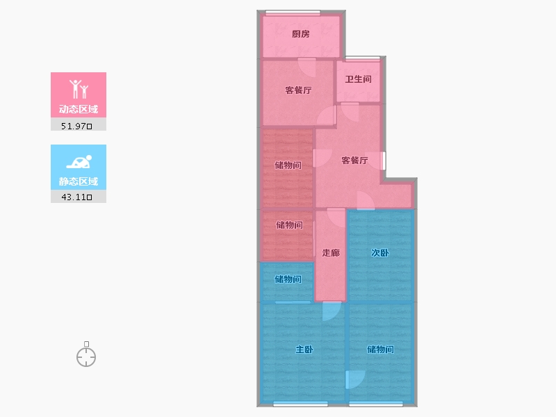 山东省-济南市-南全福老东区-86.05-户型库-动静分区