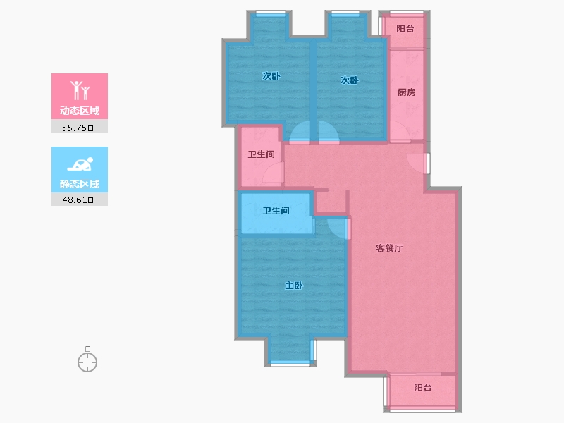 北京-北京市-北京人家-92.56-户型库-动静分区