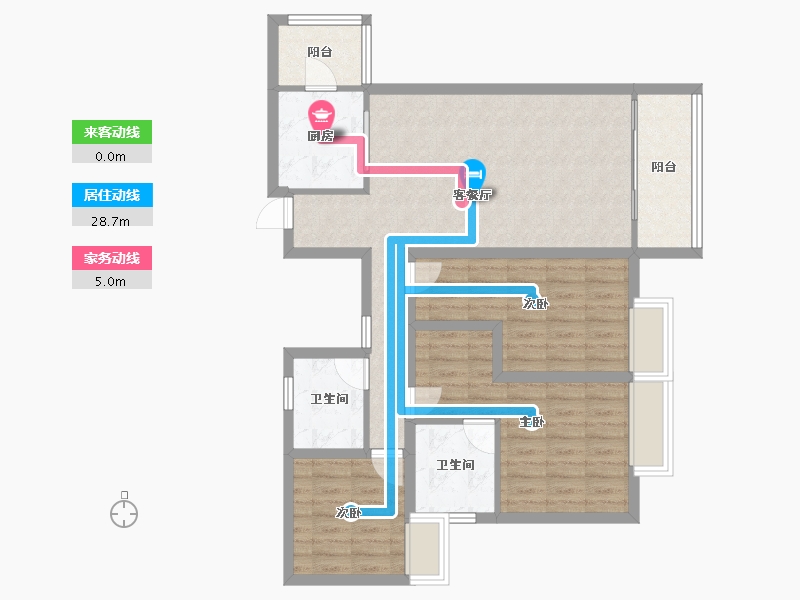 四川省-成都市-温哥华南苑-90.64-户型库-动静线