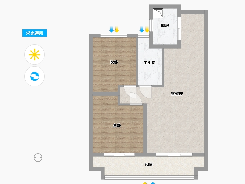 河南省-洛阳市-和昌云庭-70.00-户型库-采光通风