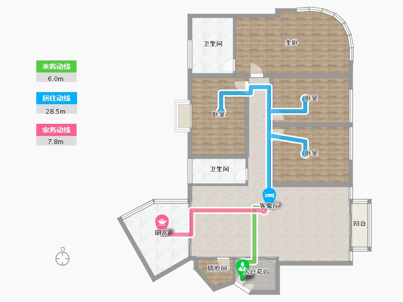 四川省-成都市-银都花园-163.93-户型库-动静线