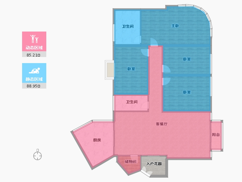 四川省-成都市-银都花园-163.93-户型库-动静分区