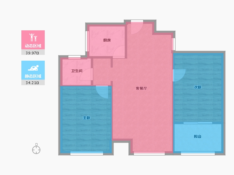 浙江省-嘉兴市-云东公寓-67.69-户型库-动静分区