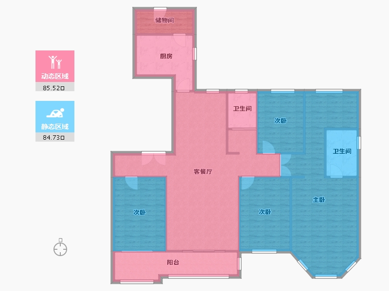 江苏省-无锡市-华润悦府-157.01-户型库-动静分区