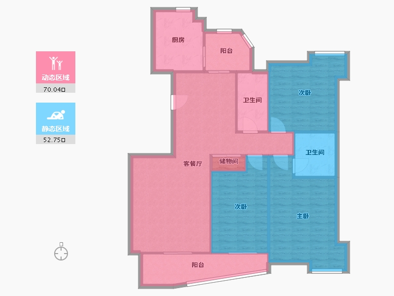 江苏省-无锡市-红山花园-112.13-户型库-动静分区