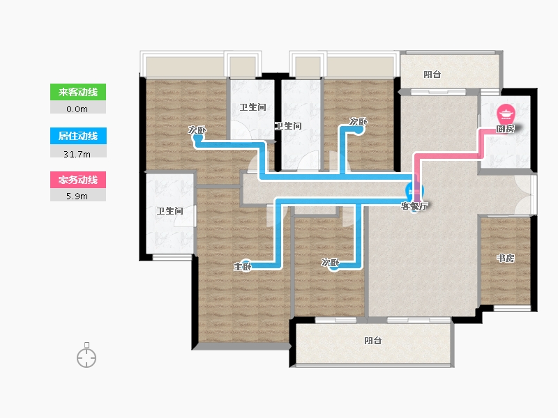 广东省-中山市-华鸿璟悦轩-132.00-户型库-动静线