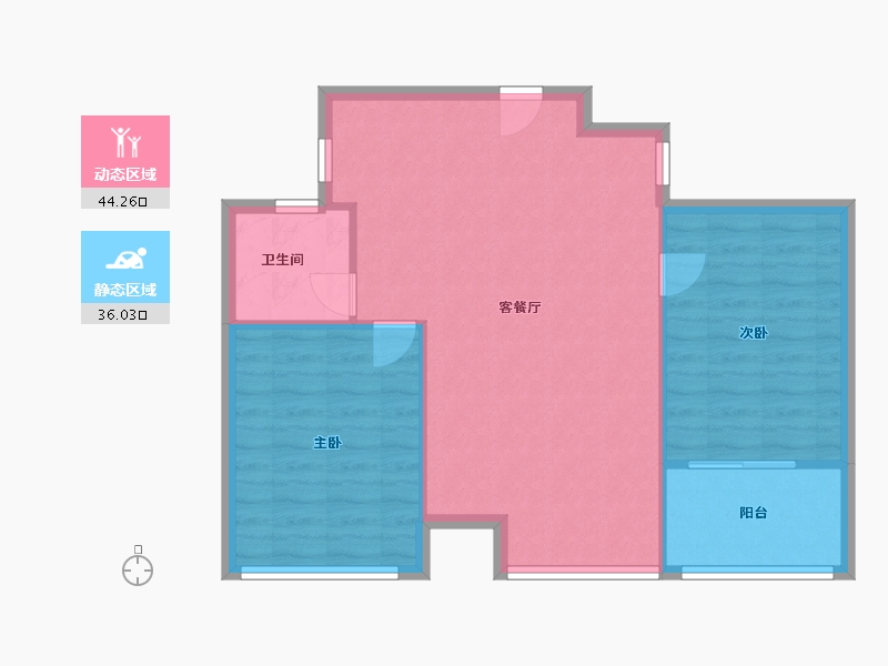 浙江省-嘉兴市-云东公寓-74.00-户型库-动静分区