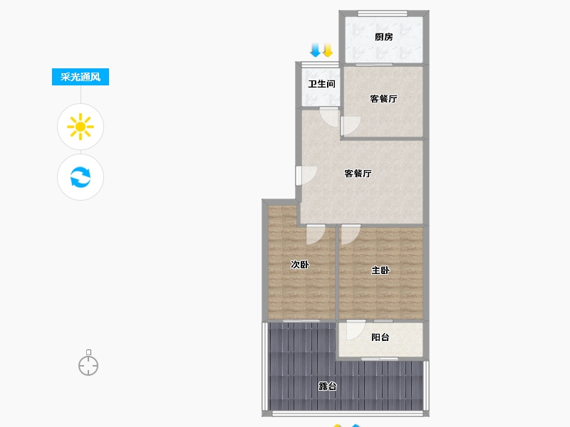 山东省-济南市-南全福老东区-84.30-户型库-采光通风