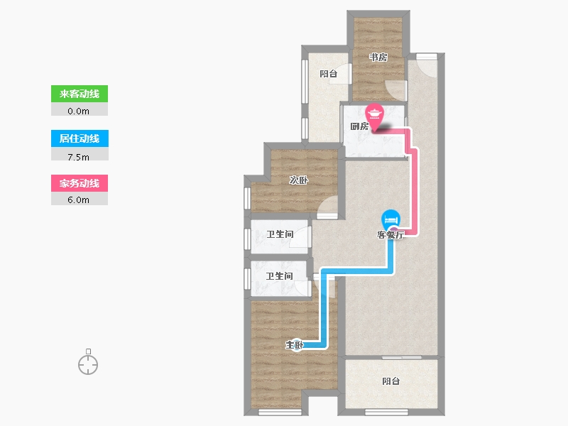 四川省-成都市-温哥华南苑-80.32-户型库-动静线